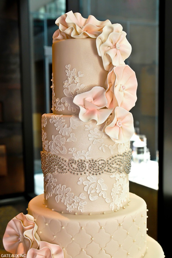 Breathtaking Photographs of 25 Lace Wedding Cake Ideas | Incredible Snaps