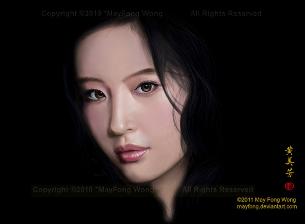 Stunning Digital painting of May Fong Robinson