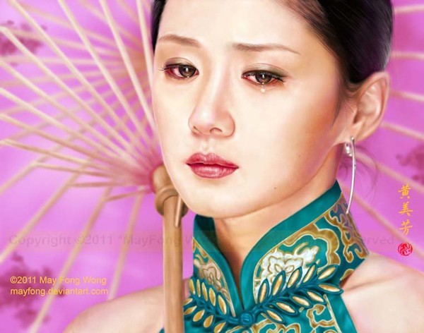 Stunning Digital painting of May Fong Robinson