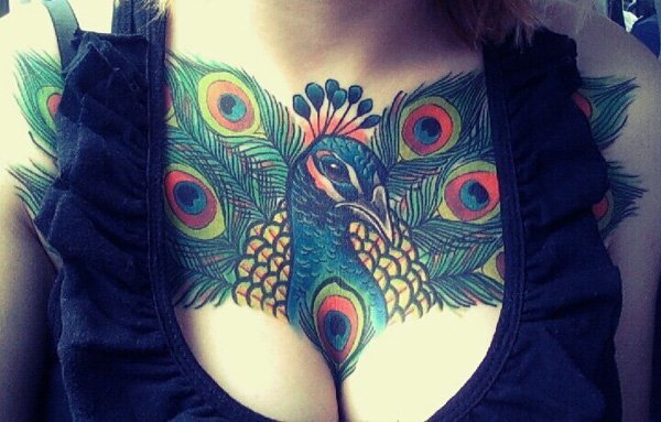 50 Outstanding Peacock tattoo designs (12)