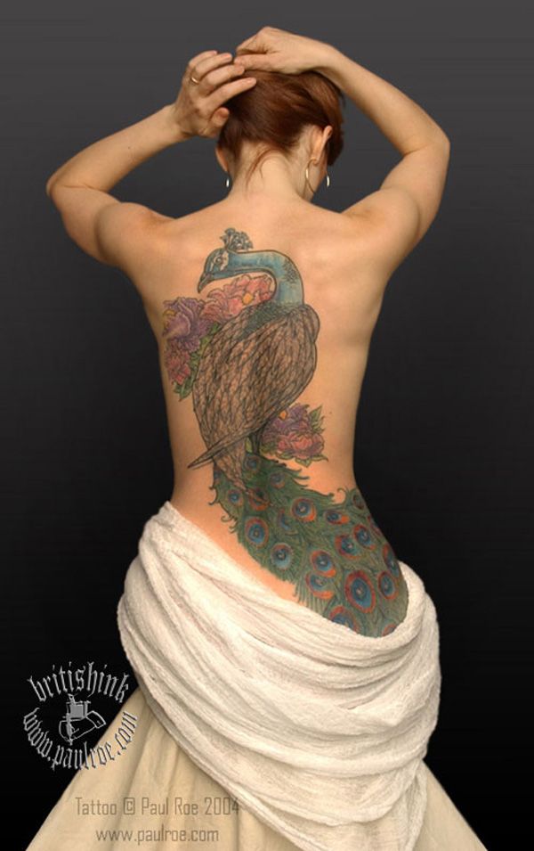 50 Outstanding Peacock tattoo designs (2)