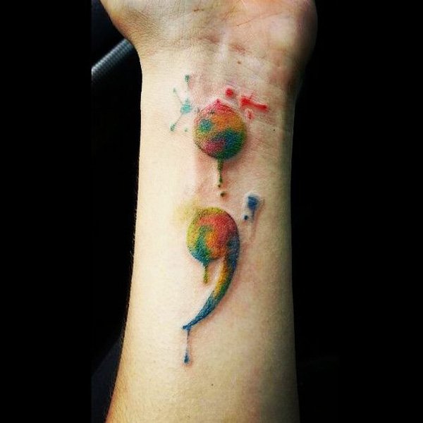 Amazing And Simple Semicolon Tattoo Design | Incredible Snaps