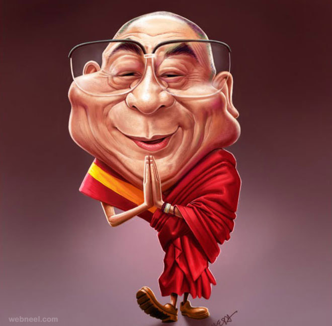 6-dalai-lama-caricature-by-mahesh